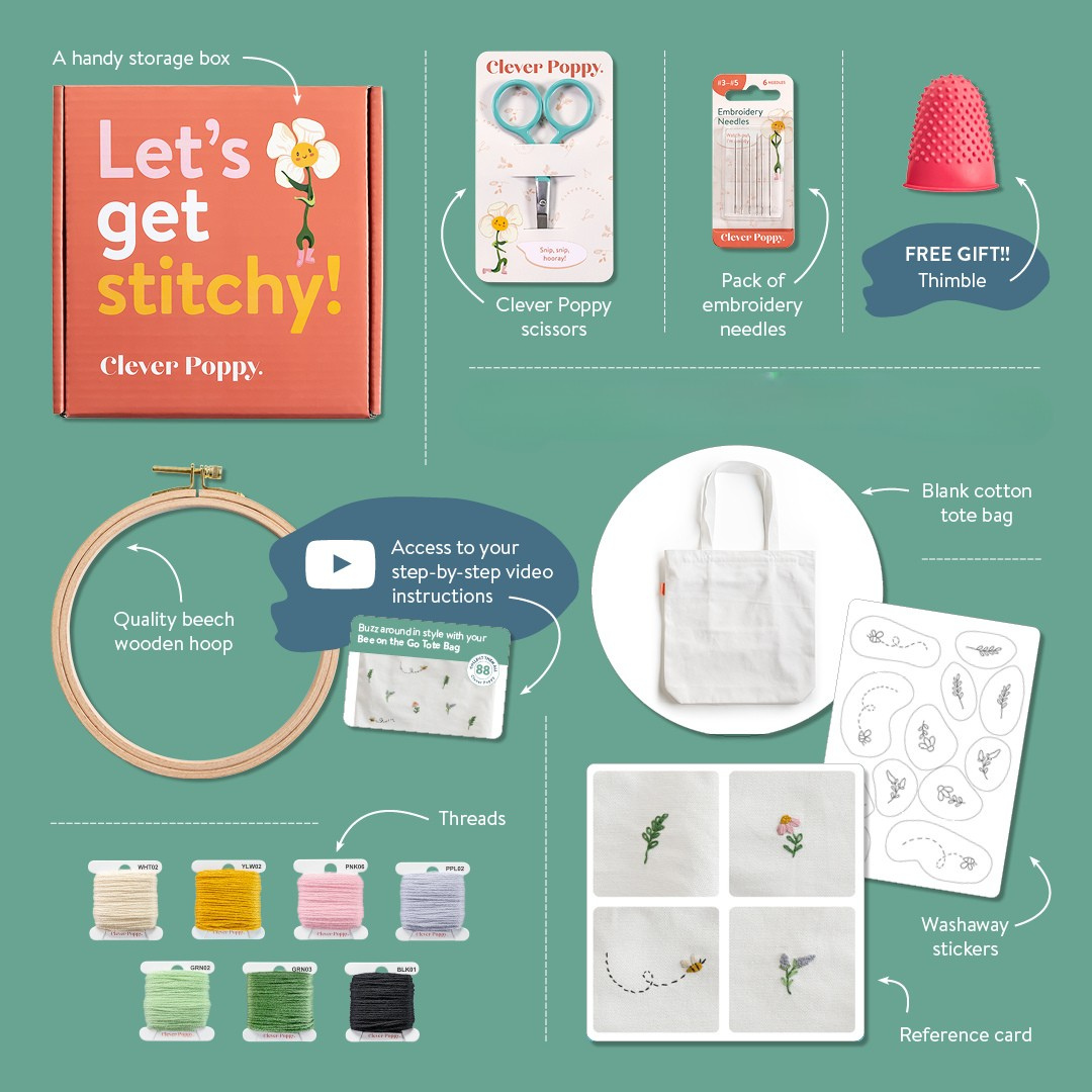 Bee on the Go Tote Bag Beginner Kit