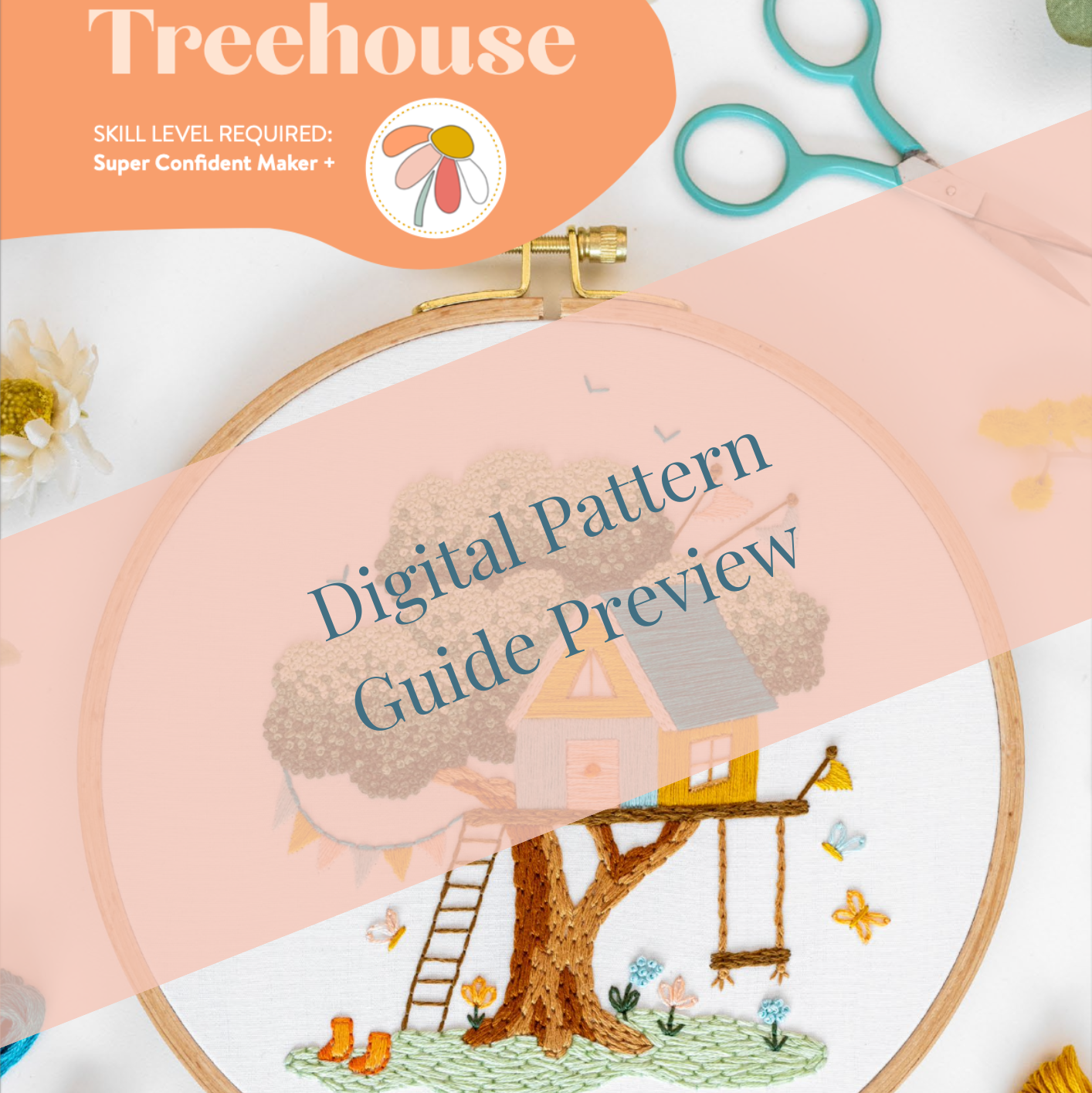 The Treehouse Embroidery Kit