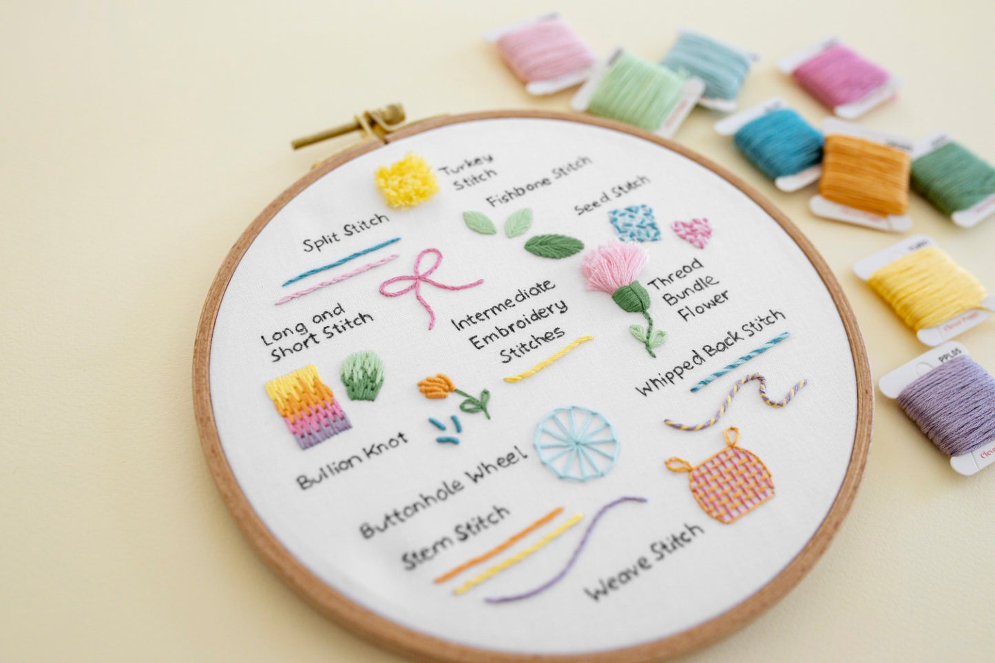 Intermediate Stitch Sampler Embroidery Kit