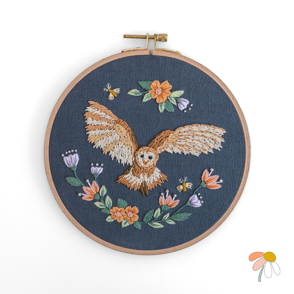 Easy Embroidery Kit, Beginner Hand Embroidery Kit, DIY Embroidery Pattern,  Modern Owl Embroidery Kit, DIY Embroidery Kit 