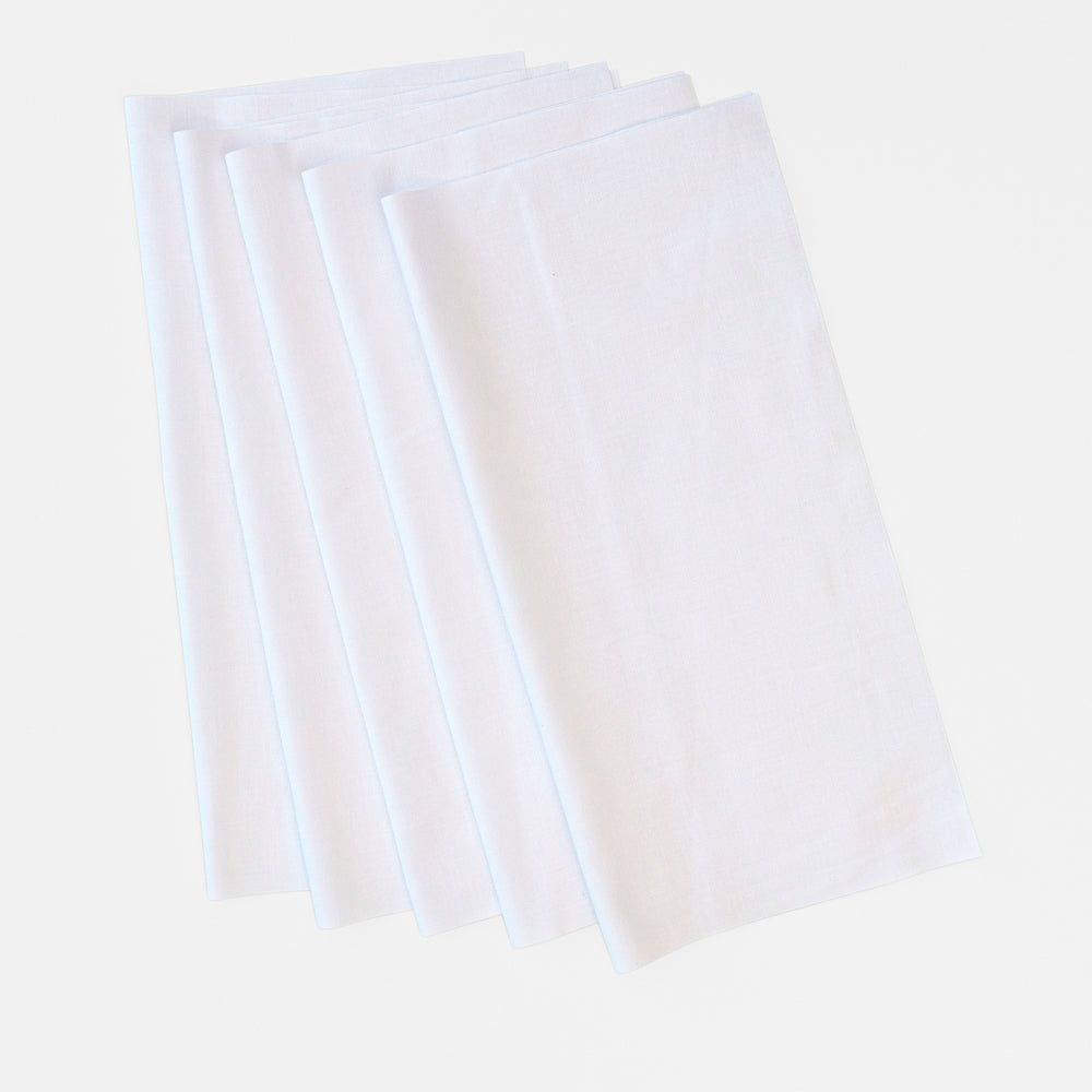 5 Piece White Cotton Pack