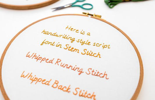 Letters and Words - Which Stitch Techniques work best for Modern Embroidery?