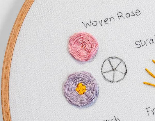 Woven Rose - Learn how to do this Modern Embroidery Technique