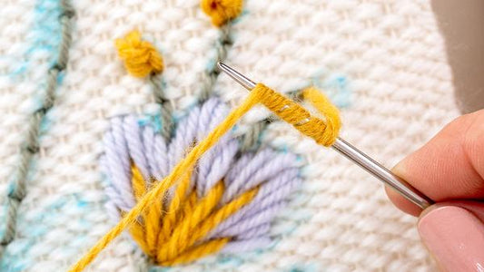 Chunky French Knots with Yarn - Learn How