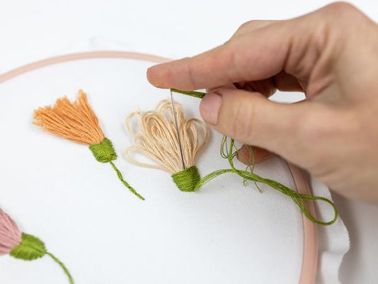 Thread Bundle Flowers - Learn How to do This Modern Embroidery Technique