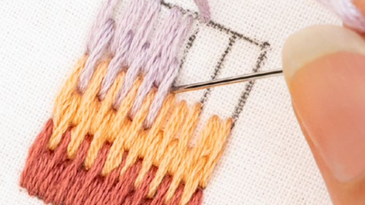 Long and Short Stitch - Learn How to do This Modern Embroidery Technique