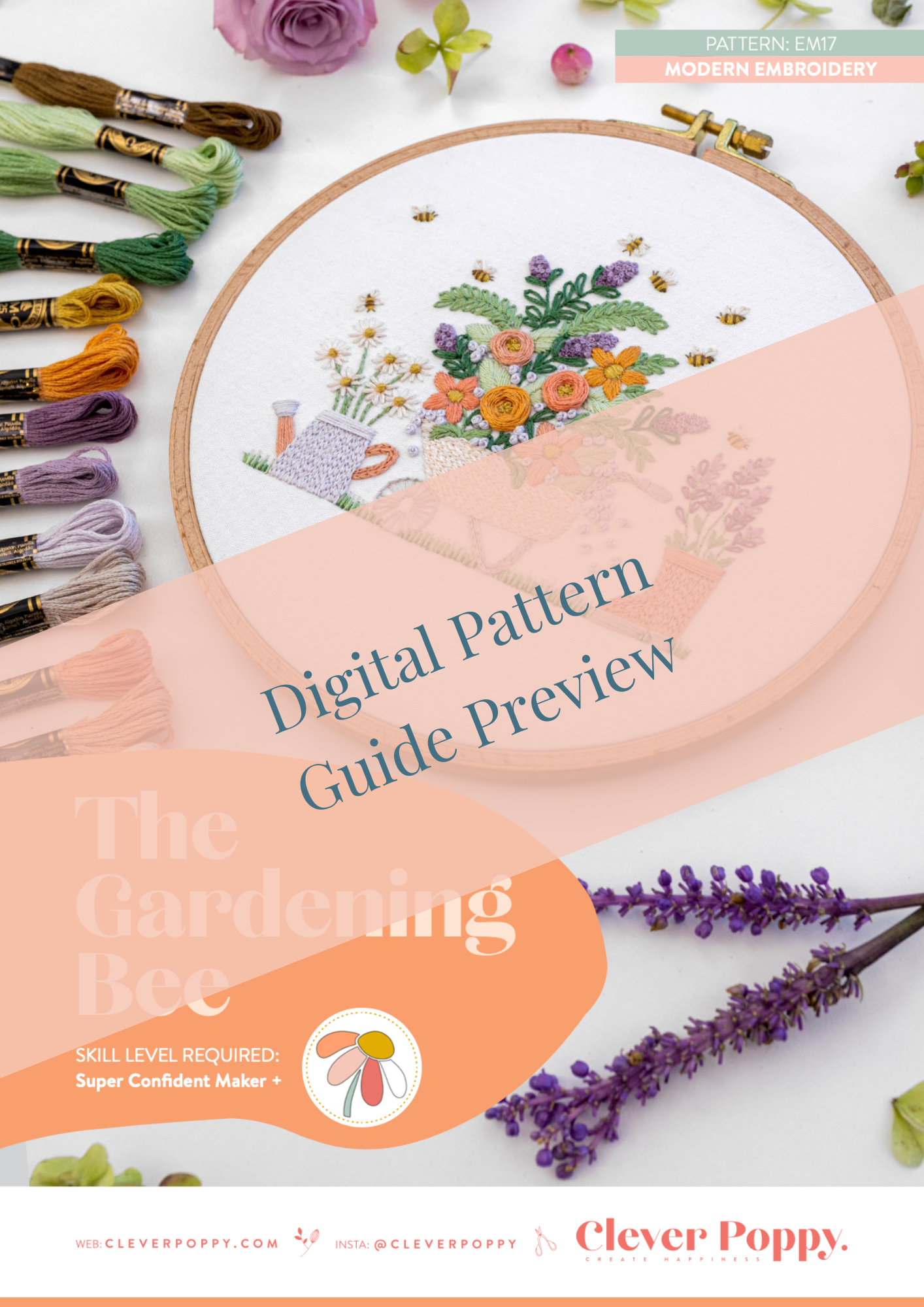 The Gardening Bee Embroidery Kit