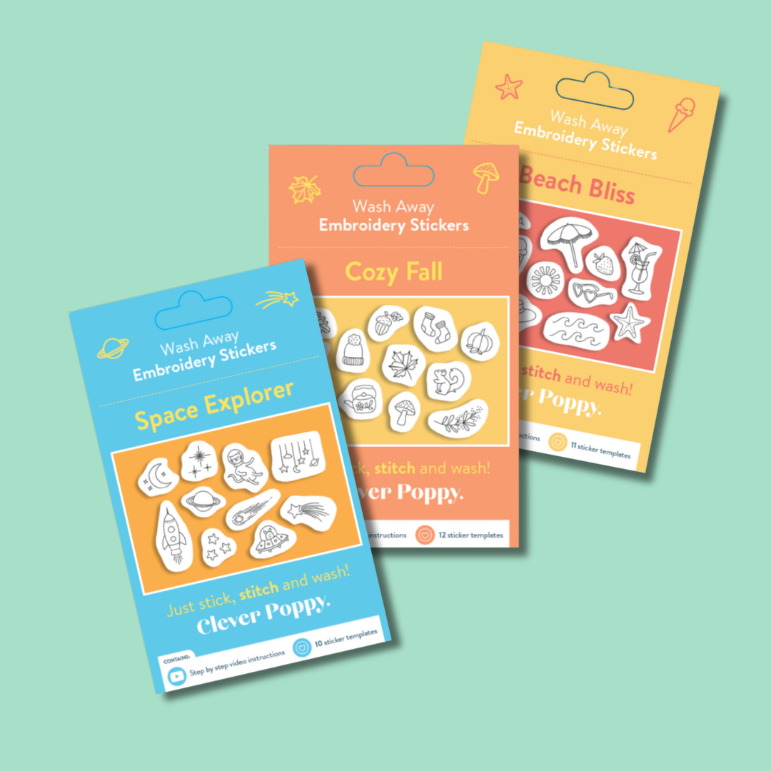 Wash Away Stickers 3 Pack Bundle