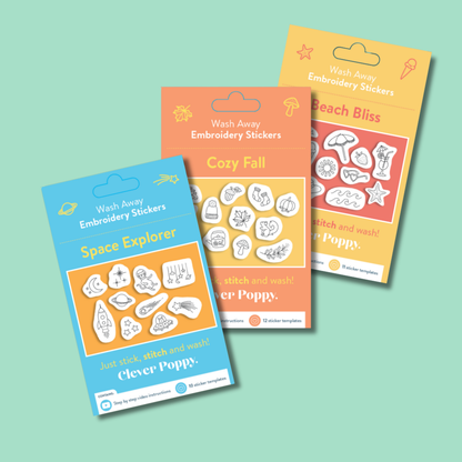 Wash Away Stickers 3 Pack Bundle