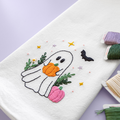 Spooky Pumpkins Kitchen Towel Beginner Kit