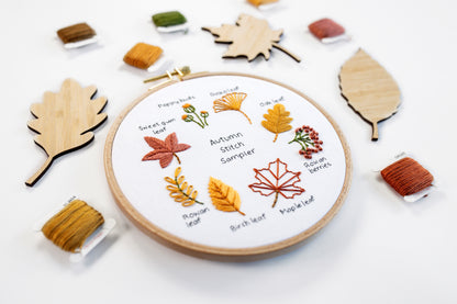 Autumn Leaf Stitch Sampler Beginner Kit