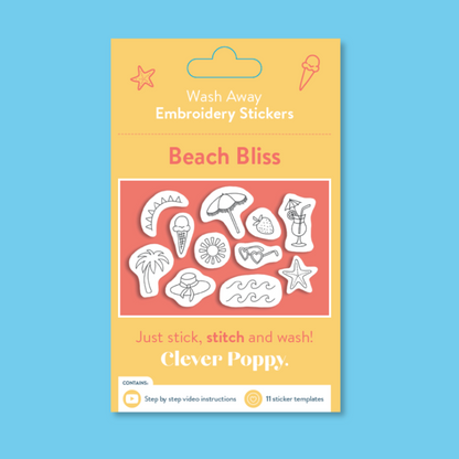 Beach Bliss Wash Away Stickers Pack