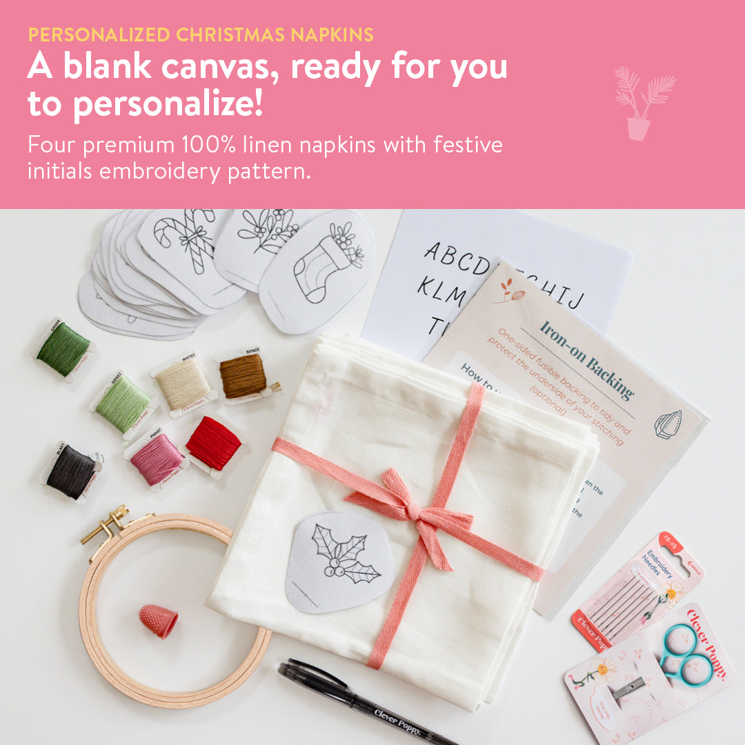 Personalized Christmas Napkins Beginner Kit