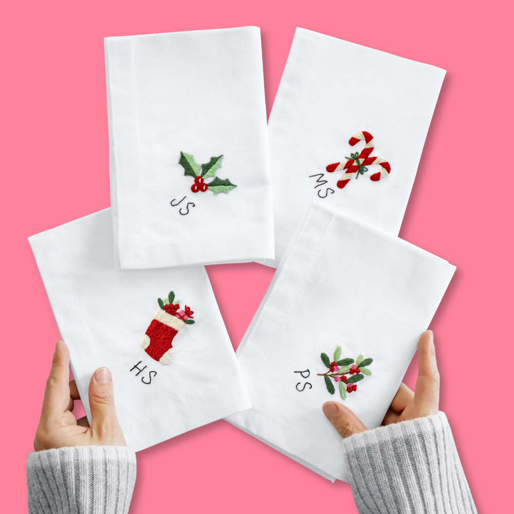 Personalized Christmas Napkins Beginner Kit