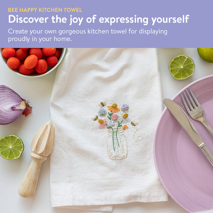 Bee Happy Kitchen Towel Beginner Kit