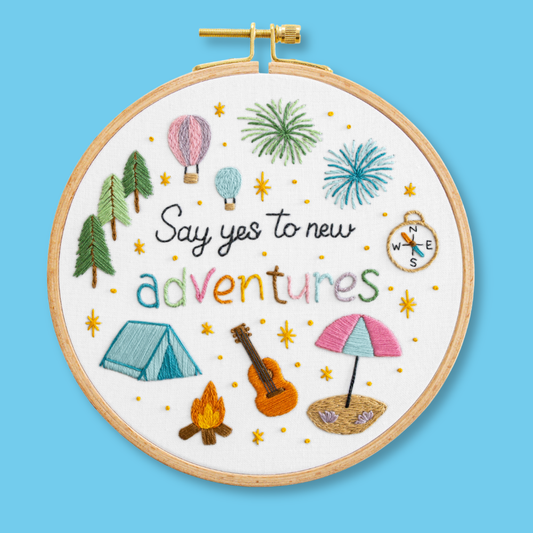 Say Yes to New Adventures Embroidery Kit