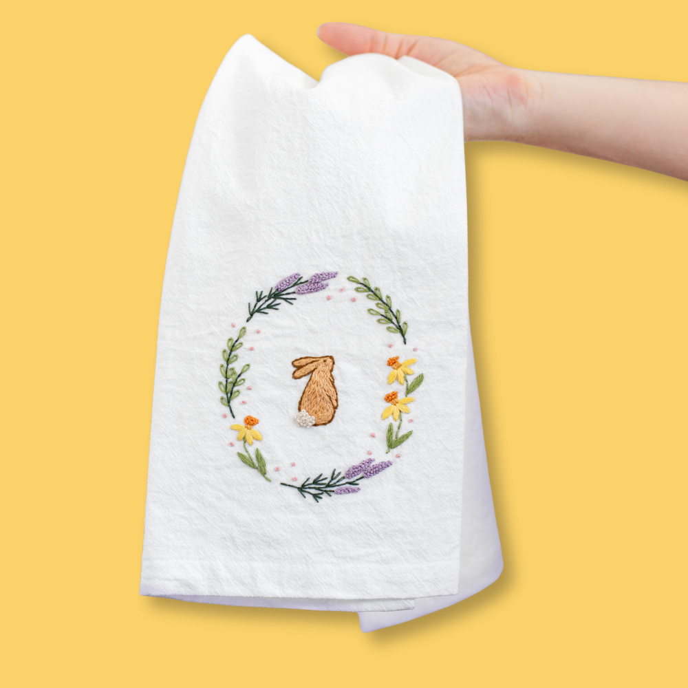 Spring Rabbit Kitchen Towel Beginner Kit