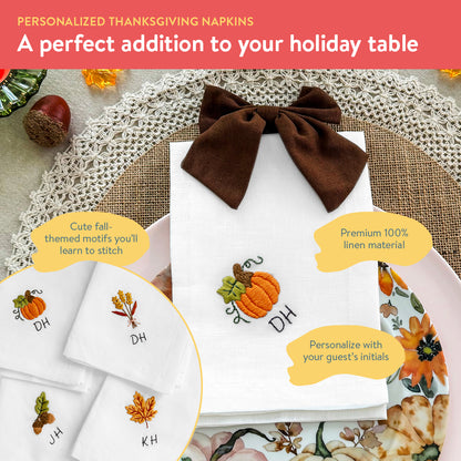 Personalized Thanksgiving Napkins Beginner Kit