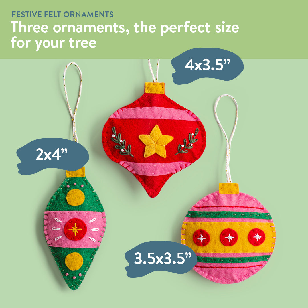 Festive Felt Ornaments Beginner Kit