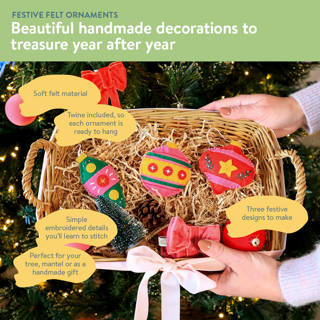 Festive Felt Ornaments Beginner Kit