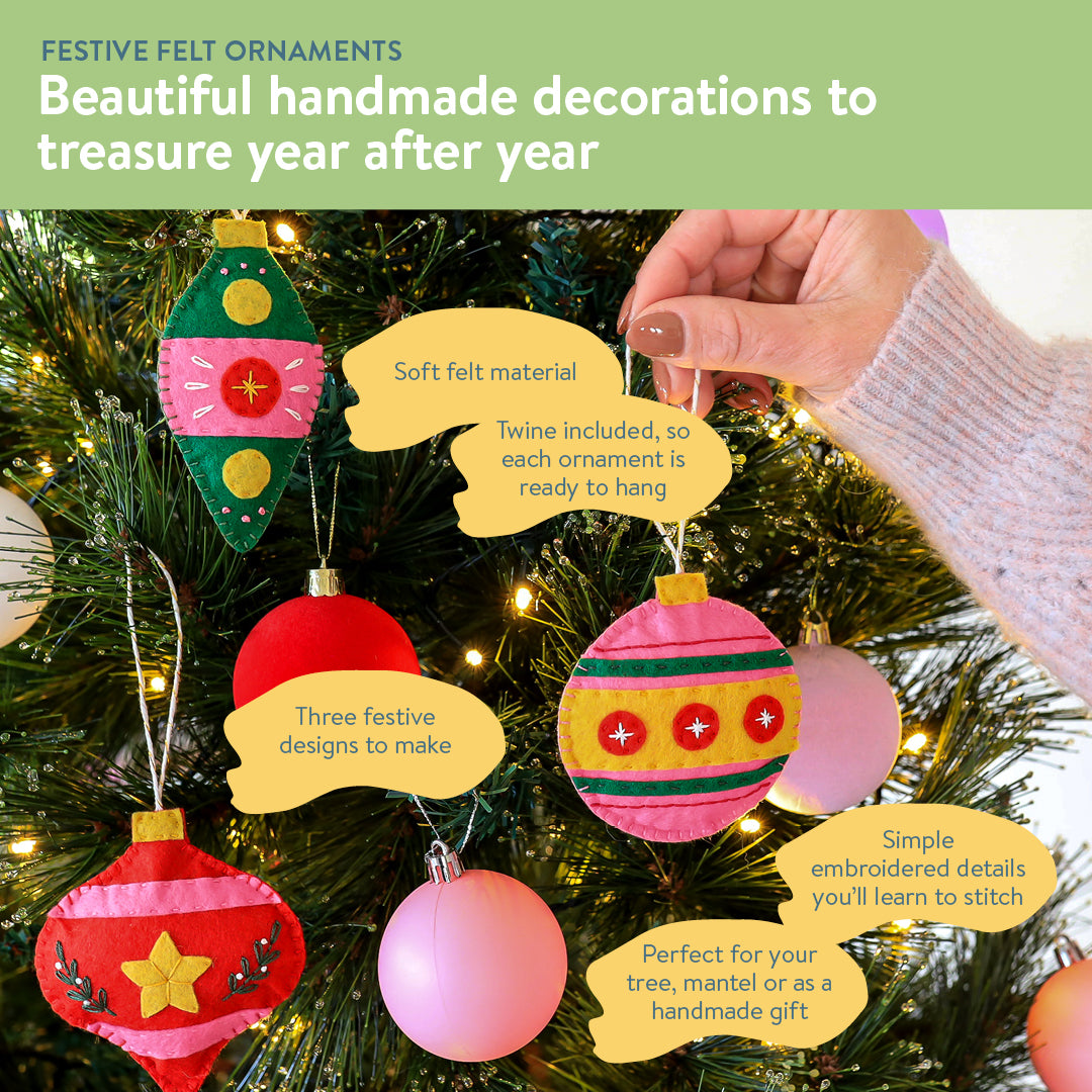Festive Felt Ornaments Beginner Kit