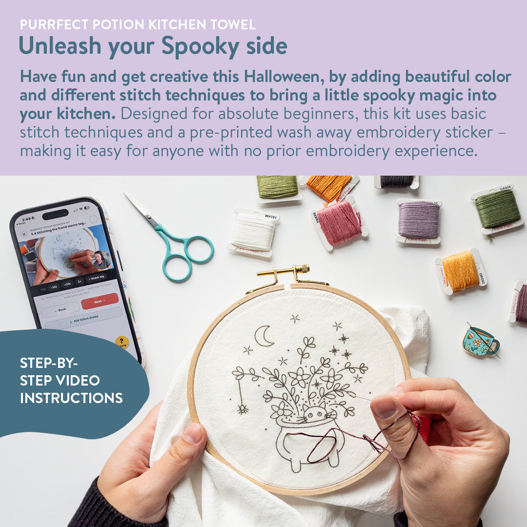 Purrfect Potion Kitchen Towel Beginner Kit