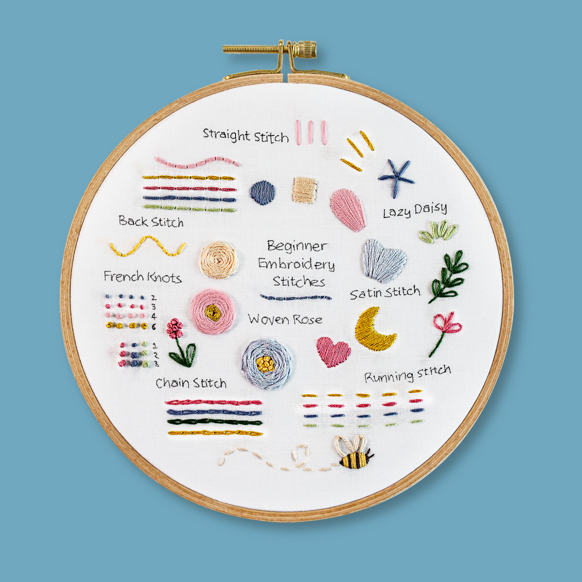 Stitch Samplers Shell Stitch Sampler Beginner Kit | Clever Poppy