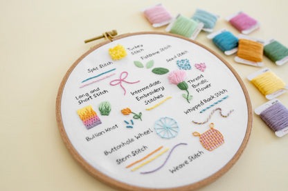Intermediate Stitch Sampler Embroidery Kit
