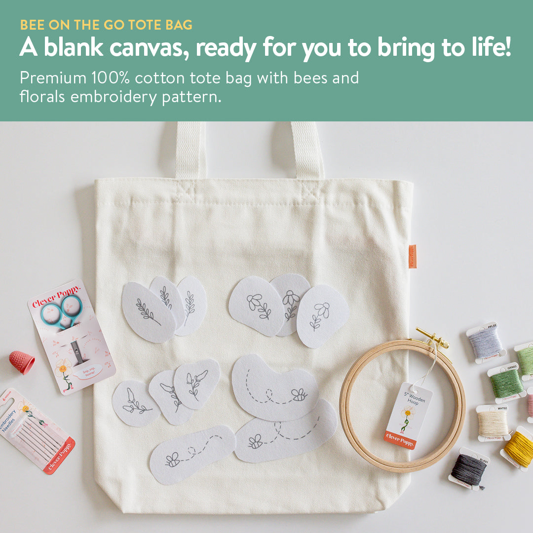 Bee on the Go Tote Bag Beginner Kit | Clever Poppy
