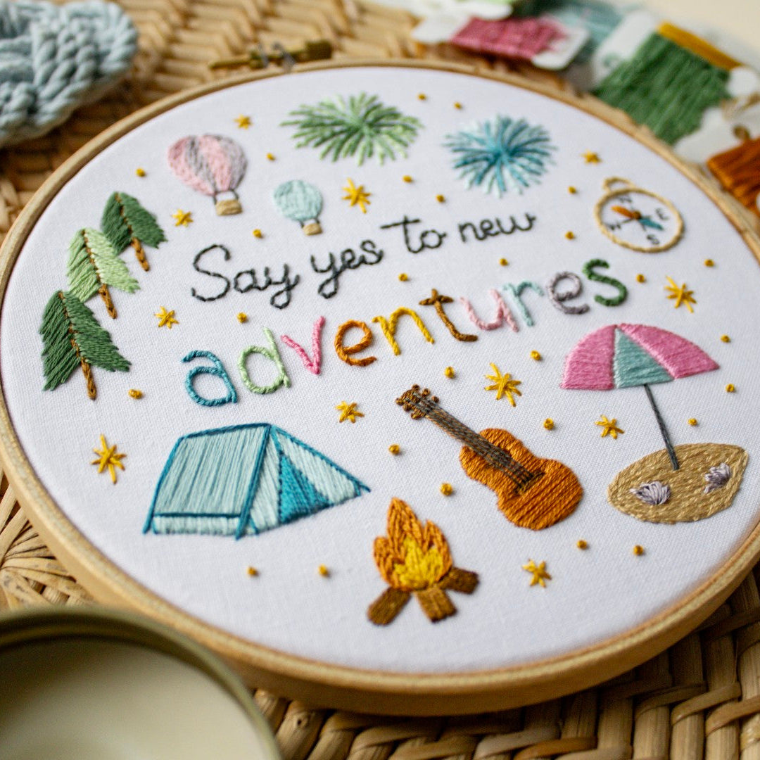 Say Yes to New Adventures Embroidery Kit | Clever Poppy