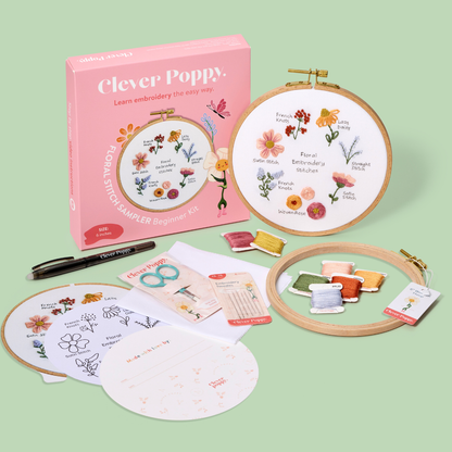 Floral Stitch Sampler Beginner Kit