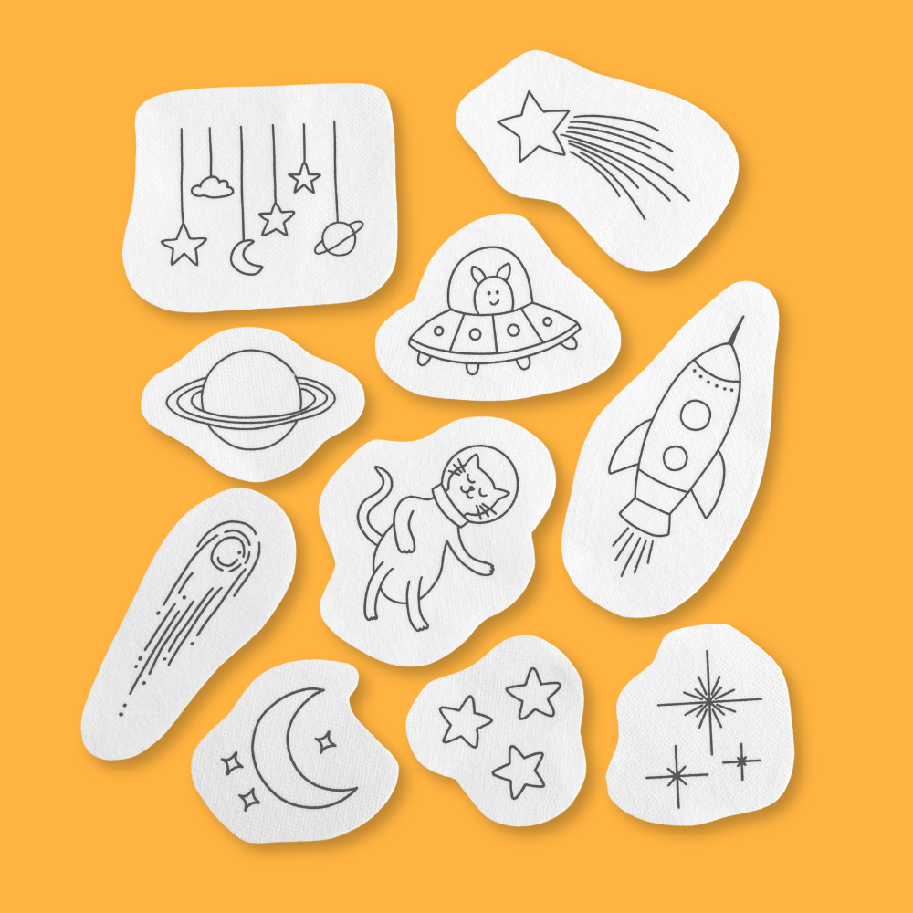 File Explorer Sticker Space Explorer Wash Away Stickers Pack | Clever Poppy