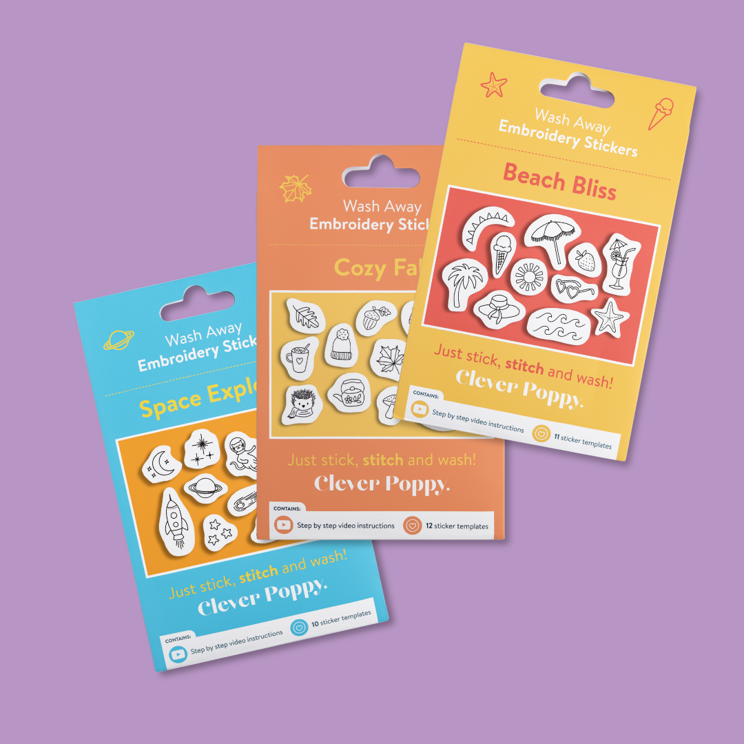 Wash Away Stickers 3 Pack Bundle