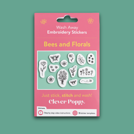 Bees and Florals Wash Away Stickers Pack