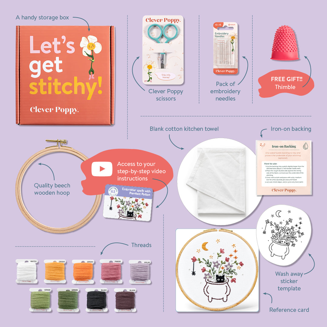 Purrfect Potion Kitchen Towel Beginner Kit