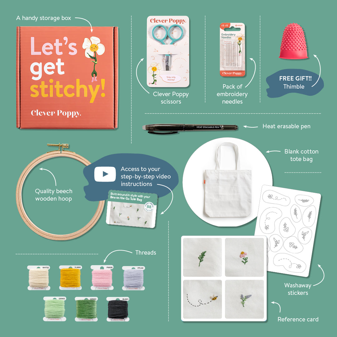 Bee on the Go Tote Bag Beginner Kit