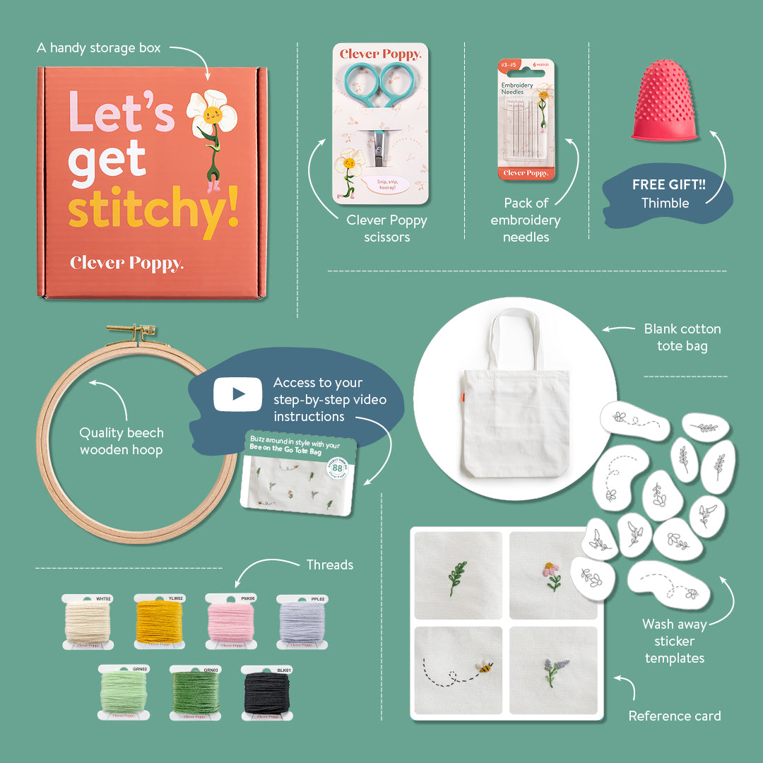 Bee on the Go Tote Bag Beginner Kit