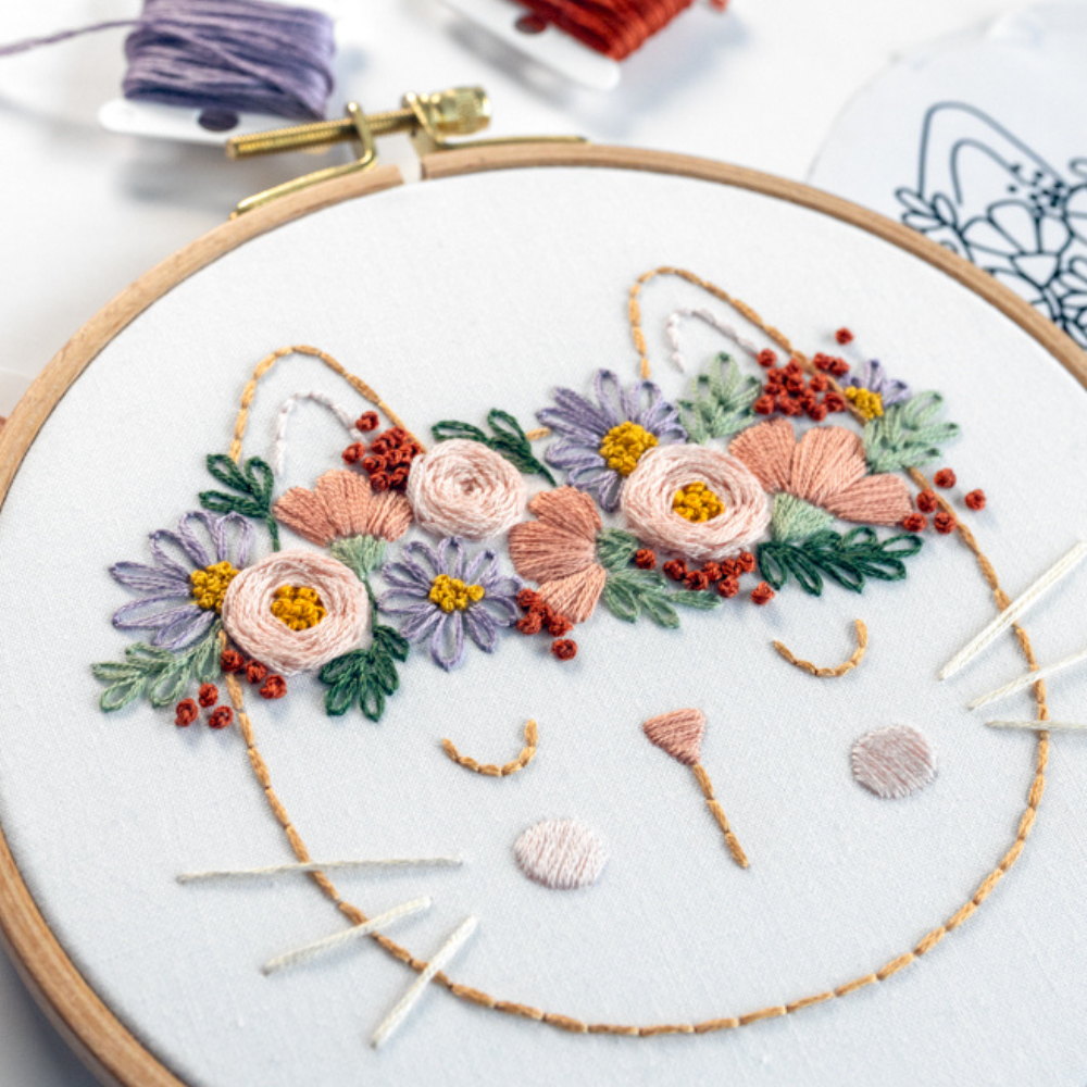 Easy Floral Embroidery Starter Cross Stitch Beginners s