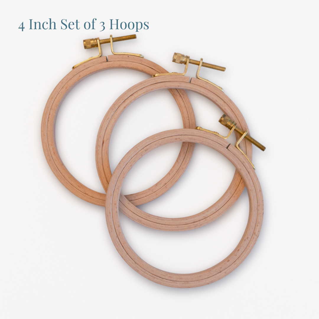 Wooden Embroidery Hoops, Set of 4 Accessory