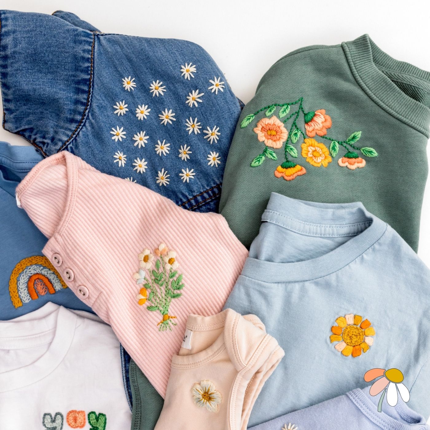 Modern embroidery Clothing kit
